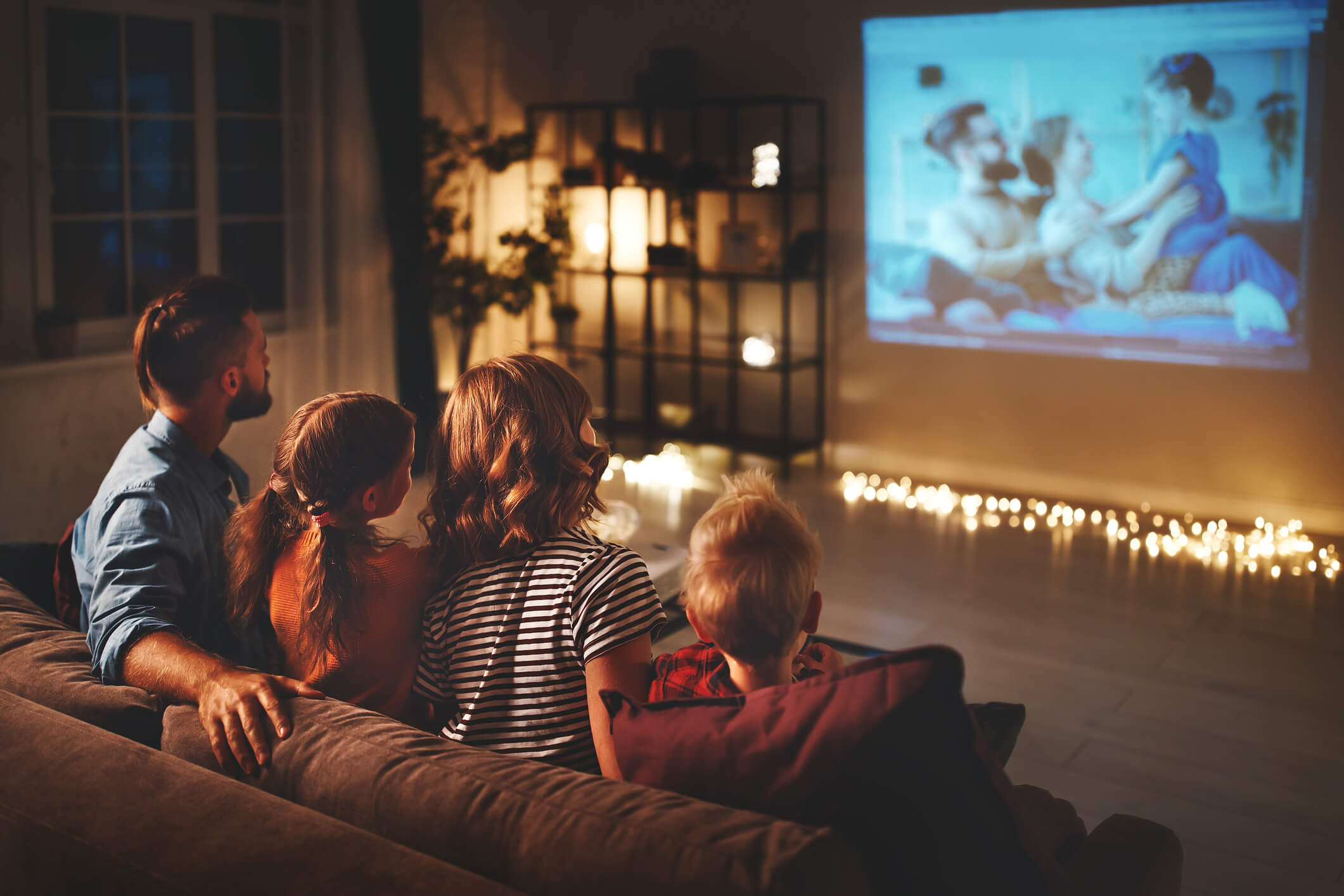 projection en famille