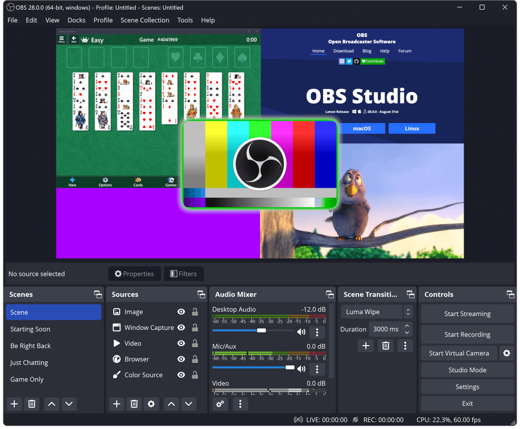 obs studio logiciel transfert vhs sur pc gratuit